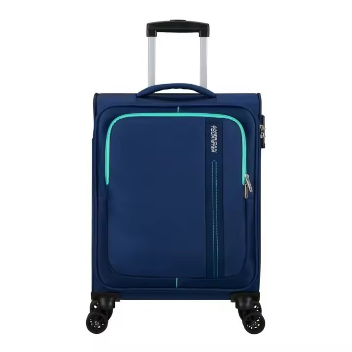 Maleta de Cabina American Tourister Sea Seeker Spinner 55cm/ 55x40x20cm/ 4 Ruedas/ Marino Combate - 1