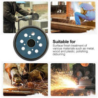Pulido De Lijadora Orbital 125mm 5 Pulgadas Padded De 8 Agujeros 3/4 Tornillos Disco De Lijado Para Herramientas De Trabajo Con Cinta Adhesiva - details 6