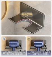 Soporte De Secador De Pelo Para Baño Estante De Pared Montado Soporte Para Lámpara De Peine Y Uñas Organizador De Espacio Doméstico - details 2