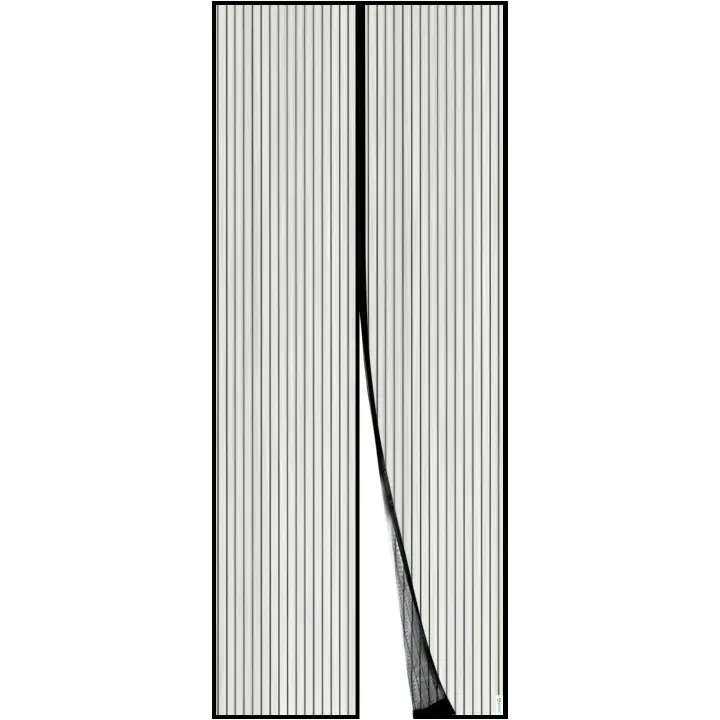 Puerta de Malla Magnética Apalus, Cortina Hecha de Malla, Cierre Magnético de Arriba a Abajo Automáticamente, Mantiene el Aire Fresco (90x210 CM, Negro) - 1