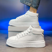 Zapatos Casuales Para Hombre Blanco Con Plataforma Alta Calidad Tenis De Exterior Deportivos De Tenis Talla Verdadera Para Adultos Material Superior PU Suela De PVC Transpirable Y Massajeador - details 13