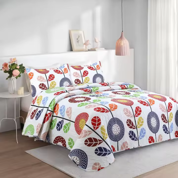 Novotextil Colcha Estampada Infantil Cama de 90  105 Cubre Cama Fino Temporada Primavera/Verano Colores Vivos Tejido Interior 100% Algodón Exterior 100% Microfibra Suave Transpirable Ideal Dormitorios Infantiles Diseño Moderno Divertido Perfecta - 1