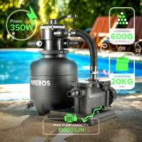 AREBOS Sistema de Filtrado de Arena con Bomba de 350 W - Eficiente y Fácil de Usar - details 10