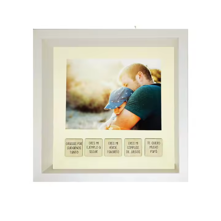 Marco de fotos para papá, mamá, abuelo, abuela, abuelos en madera  Portafotos madera  San Valentín  Día del Padre  Día de la Madre  Regalo para papá mamá  Lulamuk - 1