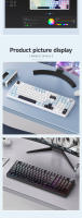 AULA F99 pro Teclado Mecánico RGB Bluetooth 2.4G Wireless Gasket 3-Modo Hot Plug PBT 8000mah Personalizable Para Gaming - details 19