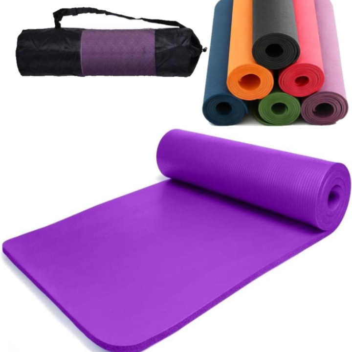DECODEKO-Esterilla de Yoga y Pilates de EVA de 6mm o 8mm o 10mm - Mat Antideslizante Con Correa y Bolsa de Transporte - Colchoneta Gruesa y Plegable - Hombre/Mujer - Gimnasia, Fitness y Ejercicios -Gimnasio en Casa 183 x 61 cm