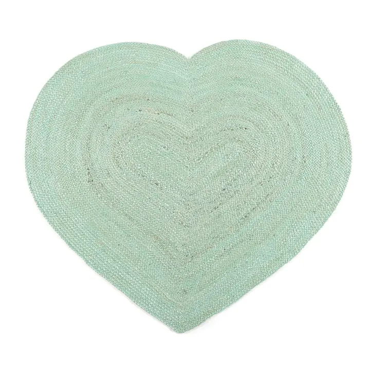 Alfombra de Yute en Forma de Corazón Aqua 45X55CM- Parentesi Quadra - 1