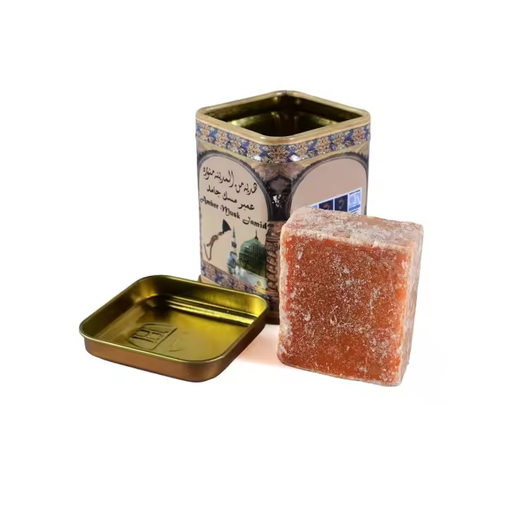 PERFUME SÓLIDO oriental HEMANI original Amber Musk Jamid,  ámbar y almizcle - 1