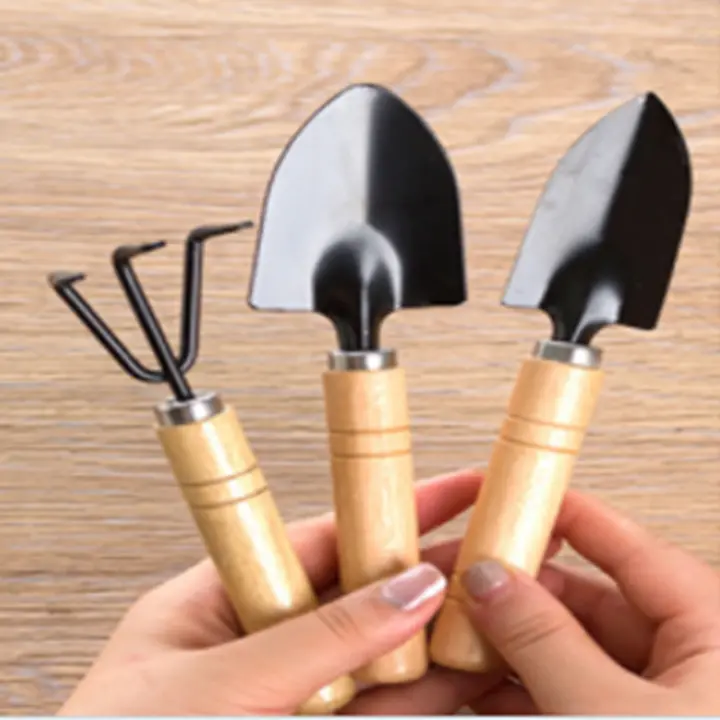 Juego De 3 Herramientas De Jardinería Premium Para Cultivar Verduras Flores Y Suculentas En Macetas Incluye Shovel Rake Y Spade - 1