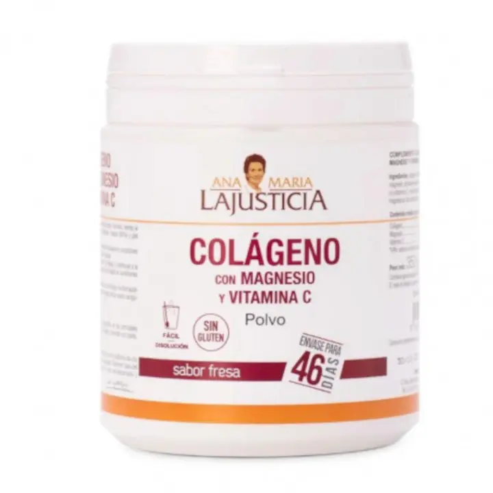 Colágeno con Magnesio + Vitamina C Sabor Fresa 350gr Ana Maria Lajusticia - 1