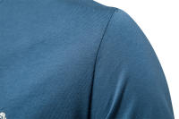 Nueva camiseta de manga corta de algodón puro con cuello en V y cremallera para hombre, camiseta deportiva bordada de color sólido para hombre - details 10
