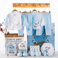 Conjunto De Ropa Para Bebés Recién Nacidos 18 Piezas Unisex Algodón 100% Suave Para Primavera Y Otoño Incluye Gorro Y Pañalera - details 7