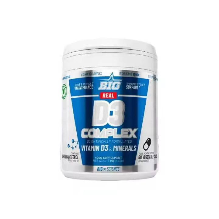 Real D3 Complex BIG Supps | Suplemento Vitamínico 60 Cápsulas - 1