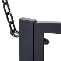 Columbio de Jardín Banco Colgante de 2 plazas Metal Negro 127x60x53cm, ¡Perfecto para Jardines y patios! - details 4