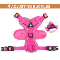 Set De Correa Y Arnés Reflectante Para Perros Y Gatos De Malla Y Nylon Para Pequeños Y Medianos Perros Bulldog Pug - details 6