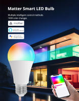 Bombilla LED Zemismart Matter over WiFi 9W Dimmable RGBCW Con Control Siri Alexa Google Home Smartthings Aplicación E27 Base - details 0