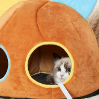 Nueva Diseño Casa Para Gatos Caliente Invierno Cama Para Gatos Doble Agujero Nido De Gato Joven Túnel Cueva De Gato Suave Cama Para Mascotas - details 3