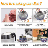 Kit De Velas DIY Con Herramientas Para Fabricación De Velas Incluye Termómetro Cuchara De Mezcla Y Pote De Cera De Acero Inoxidable Suministros Para La Creación De Velas - details 7