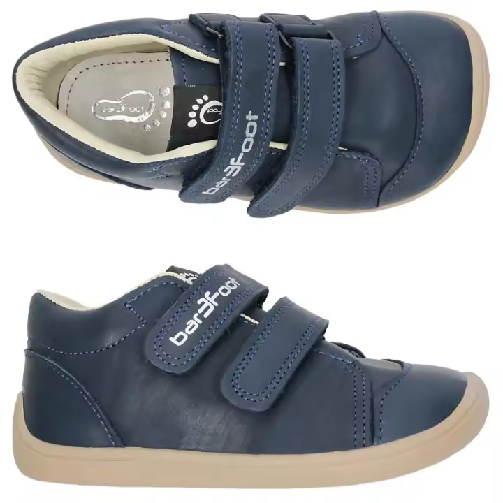 Botines respetuoso de piel azul marino modelo Elf STEP de Bar3foot - 1