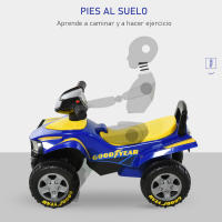 HOMCOM Quad Correpasillos para Niños Mayores de 18-36 Meses Coche Cuatrimoto con Funciones de Luces Bocina y Espacio Secreto de Almacenaje 60x31x42 cm - details 5