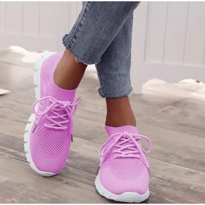 New Summer Sneakers Women Slip on Mesh Light Breathable Running Shoes Woman Walking Platform Comfortable Female Casual Shoes - 1