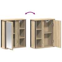 vidaXL Mueble de baño de pared con espejo roble Sonoma 50x21x60 cm - details 5
