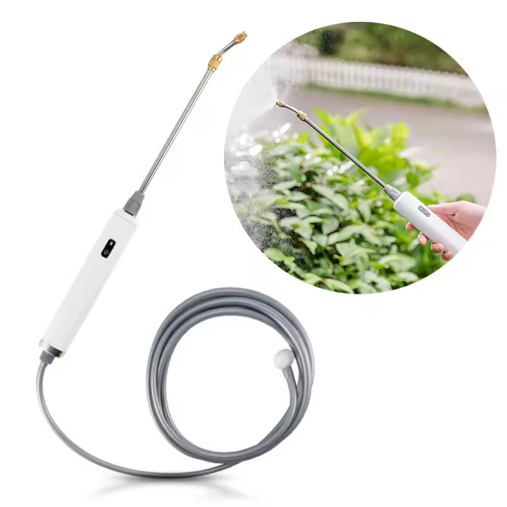 Varita De Riego De Acero Inoxidable Con 3 Brocas Ajustables Y Operación Fácil De Un Click Retráctil Eléctrico 11-19 Pulgadas Sprayer Para Jardín - 1