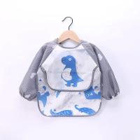 Bib De Bebé Impermeable Con Pico Para Niños Y Niñas Edad 1-3 Años Traje De Baño De Arte Con Bolsillo De Manga Larga Para Comer Y Ensechar - details 10