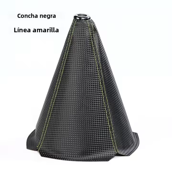 Cubierta De Cambio De Coche En Cuero PU Carbono Universal Para Mayas De Prensa Y Cubrimiento Antipolvo Apta Para La Mayoría De Los Coches Camiones Manuales - 1
