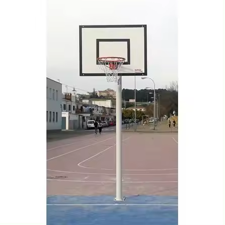 JUEGO CANASTAS MINIBASKET MONOTUBO NEW TUBO 114 MM FIJAS  CON BASE PARA ANCLAJE-SIN TABLERO, ARO SOFTEE EQUIPMENT Raíz BALONCESTO DEPORTES EQUIPAMIENTO Canastas Instalaciones BALONCESTO Categorías FÚTBOL - 1