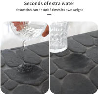 Alfombra De Pies Para Baño Y WC Antideslizante Absorbente De Agua U-Shaped Alfombrilla Impermeable De Poliéster 100% - details 2