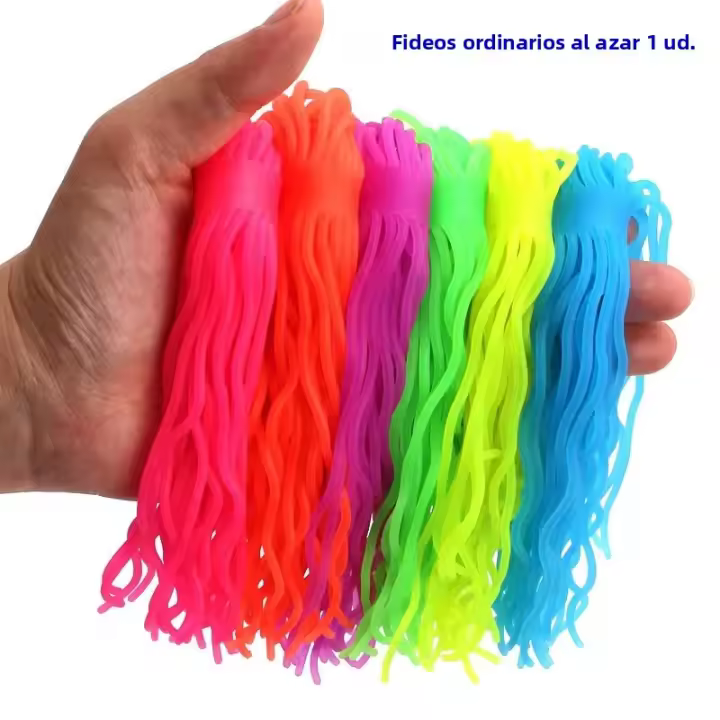 Tirante Elástico De Espaguetis Luminoso Para Alivio Del Estrés Juguete Ventilador Para Niños Y Adultos Juego De Mano Antiestrés - 1