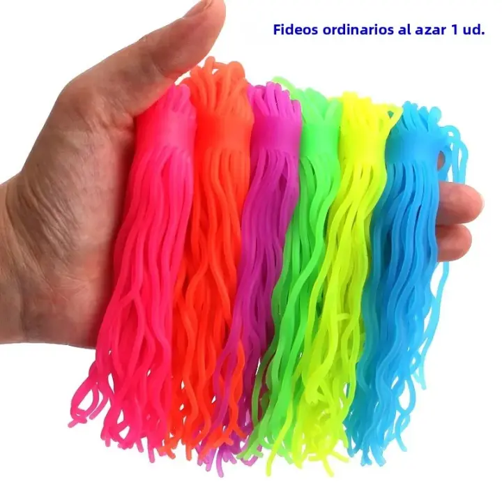 Tirante Elástico De Espaguetis Luminoso Para Alivio Del Estrés Juguete Ventilador Para Niños Y Adultos Juego De Mano Antiestrés - 1