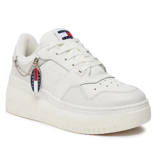 TOMMY JEANS — Cod. EN0EN02421  Sneakers con cordones, mujer, solo color, con logo, suela de goma - 1