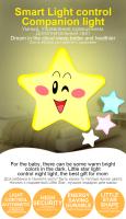 Lámpara Nocturna LED Mini Estrellas Adorable Para Dormitorio Habitación De Niños Pasillo Escaleras Sensor Automático EU/US 220V - details 0