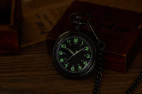 Reloj De Bolsillo Mecánico Clásico Retro Luminoso Para Hombres Y Mujeres Con Marcadores Arábigos Dobles Y Placa Planastra - details 5