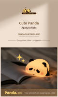 Lámpara Nocturna LED Recargable USB Con Diseño De Panda De Silicona Divertida Para Decoración De Escritorio Y Cama Regalo Para Niños Función De Timer - details 8