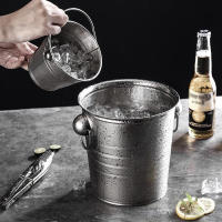 Cubeta De Hielo De Acero Inoxidable 3/5L Cubeta De Vino Y Cerveza Refrigeradora Para KTV Bar Cocina Fiesta Barra Accesorio De Cocina Y Barra - details 6