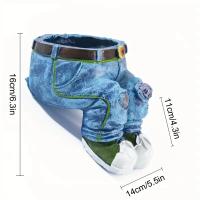 Estatua De Resina En Forma De Pantalones De Vaquilla Para Maceta De Suculentas Adorno Floral Para Jardín Interior Patio Exterior - details 12