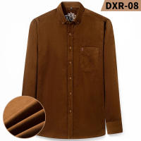 Camisa Larga De Manga Para Hombre Algodón Puro Corduroy Retro Resistente a Rasguños Y Desgaste Ropa Casual Social Diaria - details 12