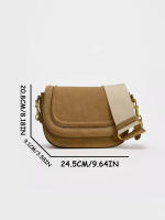 Bolso De Silla Para Mujer Estilo Popular De Comercio Exterior Nueva Correa Ancha 2024 Diagonal Cruzar El Brazo Bolsos De Hombro - details 14