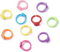 100pcs Anillos Ajustables De Plástico Transparente Base Para Bebés Y Niños Pequeños 9mm Blancos Herramientas De Bricolaje Y Joyería - details 2