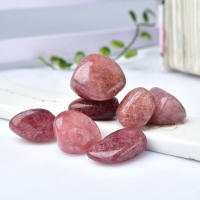 Specimen De Mineral De Cuarzo Natural 100g Piedras De Fresa Y Rosa Para Cura Reiki Decoración Para Acuario Estilo Pastoral Tema Amor - details 1