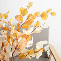Rama De Eucalipto Artificial Para Decoración De Hogar Y Bodas Color Verde Hoja Sola De Hotel Uso En Vajillas Y Navidad - details 7