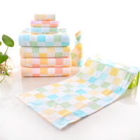 Toalla de gasa, toalla de algodón, doble capa, fina, jacquard, toalla facial, algodón puro, rejilla absorbente de agua, verano - details 8