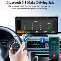 Reproductor MP5 Portátil HIPPBQCC 10.26" Con Pantalla Táctil BT Carplay Para Coche Compatible Con Apple Y Android Radio In-Dash - details 3