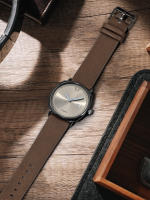 Reloj De Pulsera TOMI Para Hombres Minimalista Y De Moda Deportiva Con Calendario Y Material De Cuero Casual De Cuarzo - details 12