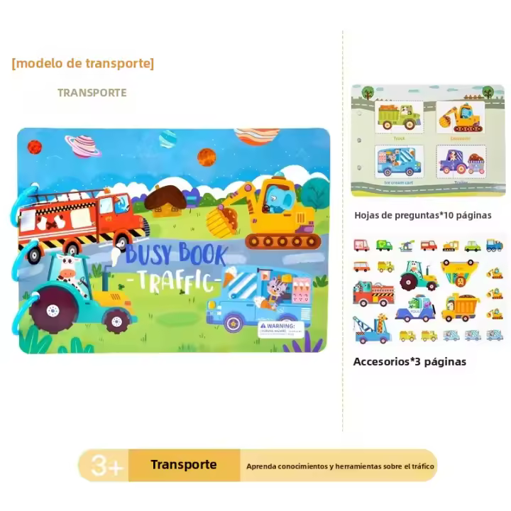 Libro De Juegos Educativos Montessori Para Bebés Con Pegatinas De Colorear Fomenta Las Habilidades Lógicas Y De Aprendizaje Actividad De Alineación Regalo Para Niños - 1