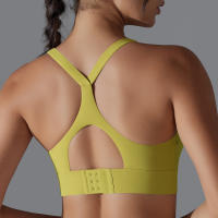 Sujetador deportivo con espalda descubierta para mujer, ropa interior de entrenamiento con hebilla ajustable para correr, Fitness, gimnasio, Bralette acolchado, ropa deportiva - details 22