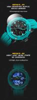 Reloj Deportivo NAVIFORCE Para Hombre Resistente Al Agua Dual Display Reloj De Pulsera Cuarzo Militar Con Stopwatch Y Alarma Pantalla LED Y Analógica Material De Correa De Silicona - details 7
